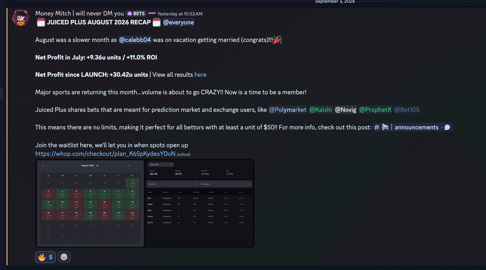 Juiced Plus August 2026 recap and tracker